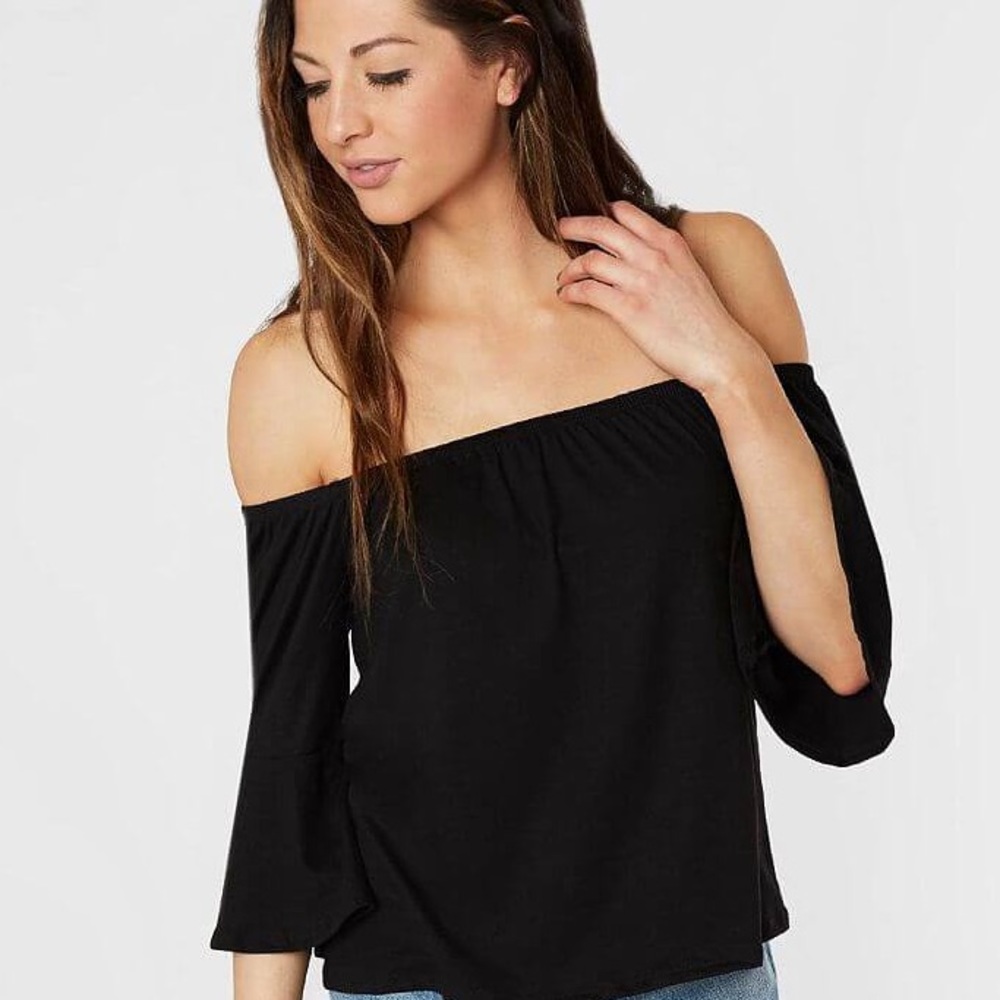 Daytrip Off the Shoulder Faux Suede Top